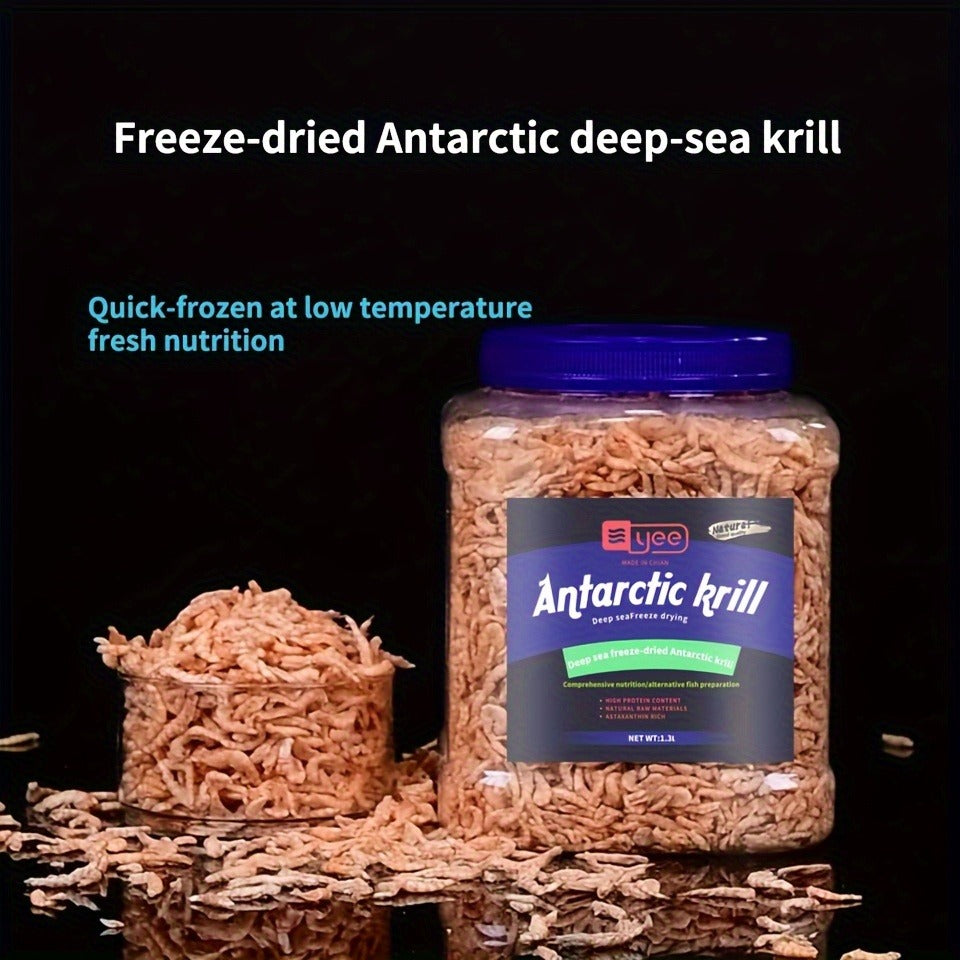 Freeze-Dried Krill Fish Food 85g / 3oz – Antarctic Shrimp Feed for Tropical Fish, Arowana, Turtles & Aquarium Fish