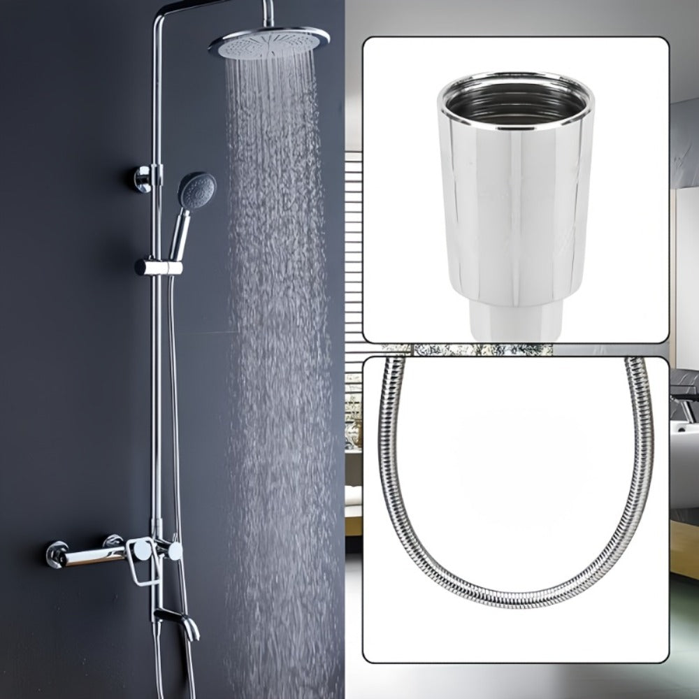 Flexible Stainless Steel Shower Hose Electroplated – Round Shape, Wall-Mounted Easy Install, for Rainfall Shower Heads & Sprayers