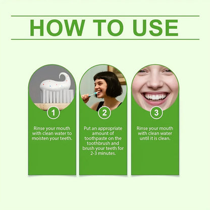 Three-Pack 100g Mint Toothpaste with Flip-Cap Tubes, Cartons and Toothbrush Tree Label Design