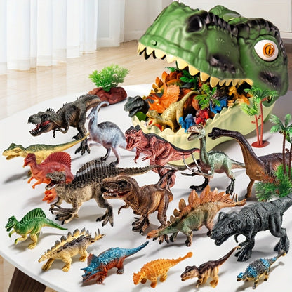 Dinosaur Toys for Boys 46pcs Realistic Jurassic Dinosaur Figures Set with Eggs, Trees & Fence