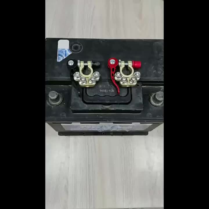 Car Battery Terminal Connectors Kit – 4-Way Quick Release Disconnect Clamps, Positive & Negative SAE/JIS Type A Posts for Car, Truck