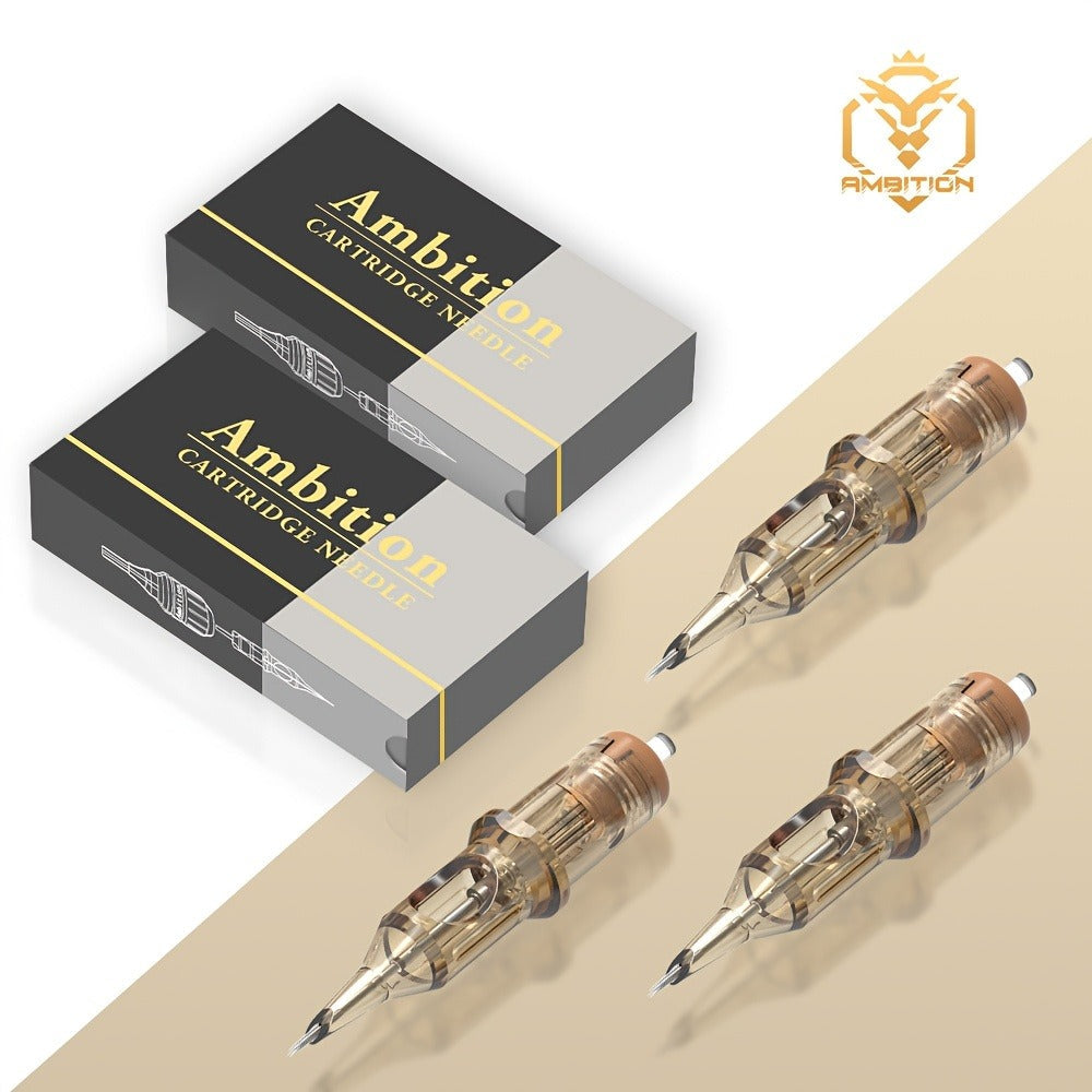 Ambition Tattoo Cartridge Needles 20pcs Professional RL RS RM Sizes with Safety Membrane for Temporary Body Art, Festivals and Costumes