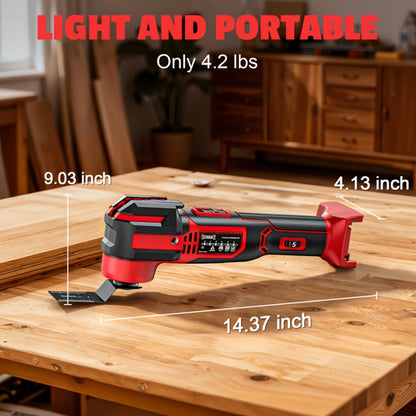 Oscillating Multi Tool Brushless Cordless Compatible with DeWalt 20V / 18V Battery, 21000 OPM Variable Speed