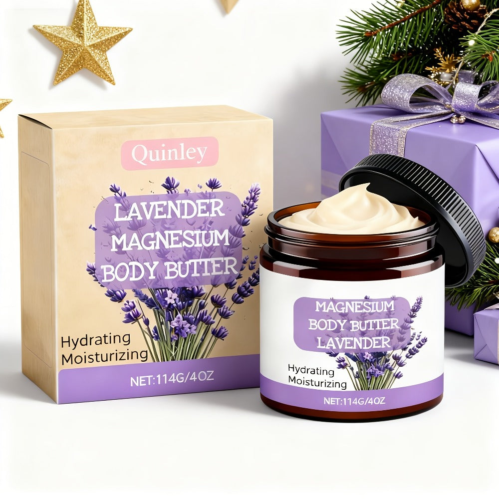 Lavender Magnesium Cream Body Lotion 4oz with Magnesium Chloride Lavender Oil Deep Relaxing Soothing Skin Nourishing for Women Men