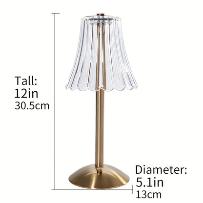 LED Retro Metal Table Lamp for Bedroom, Nordic Bedside Night Light with USB Charging, Warm Atmosphere Desk Lamp for Living Room Reading
