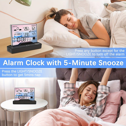 Weather Station | Wireless Indoor Outdoor Barometer Forecast Alarm