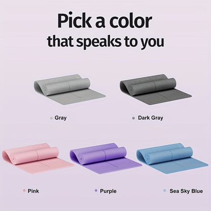 Extra Large TPE Yoga Mat 6’×4’ – 10mm Extra Thick Non-Slip Exercise Mat with Alignment Lines, Double-Sided Grip