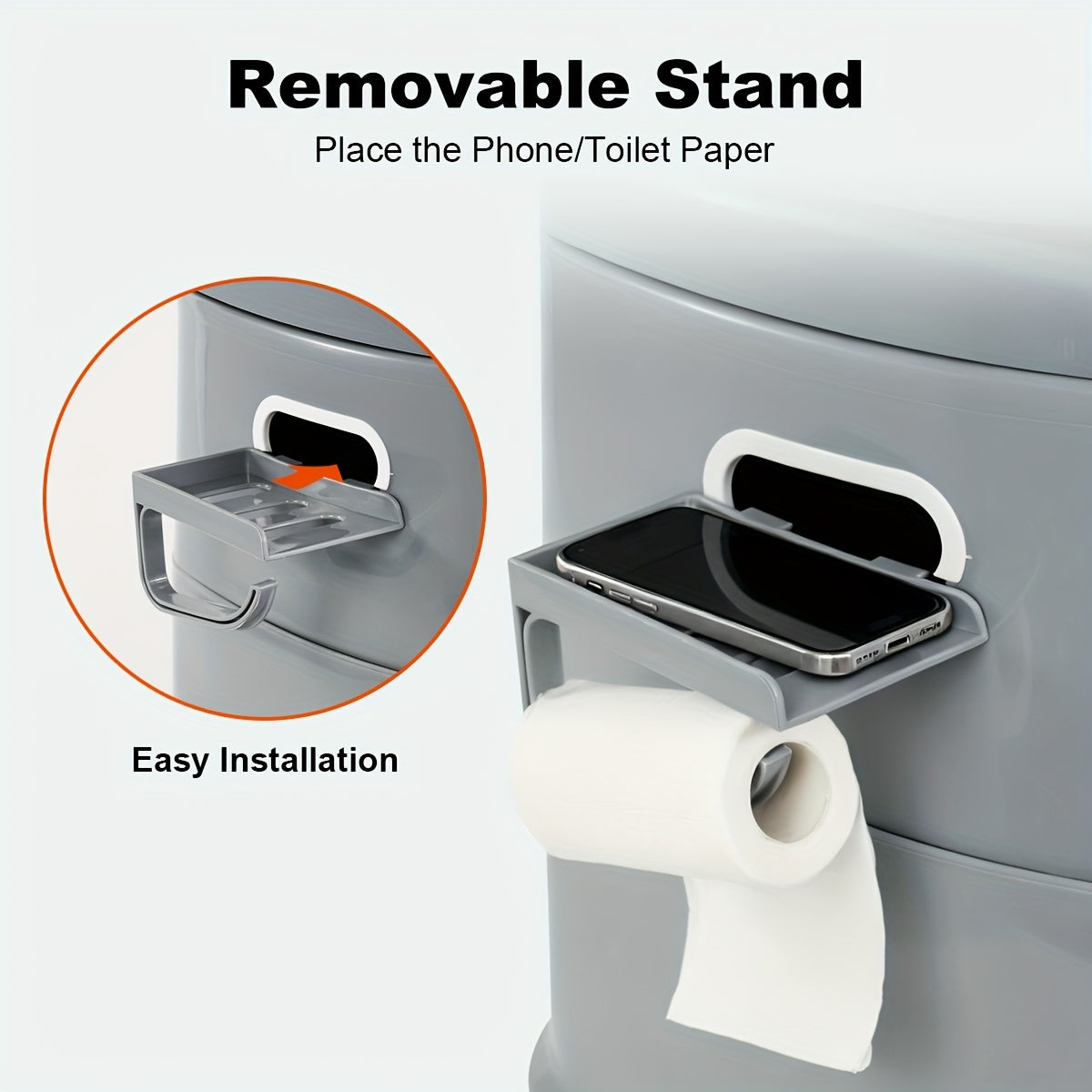 Portable Camping Toilet Extra Large for Adults – Indoor Outdoor Commode with Detachable Inner Bucket & Removable Paper Holder
