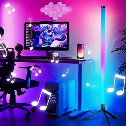 RGB Tube Light with Stand, Smart App & Remote Control, Music Sync Color Changing, Timing, USB Powered for DJ Lighting