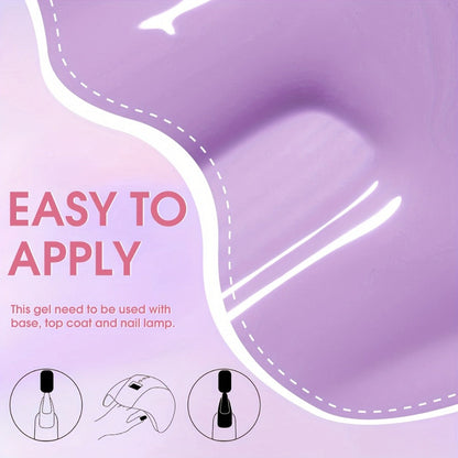 Gel Nail Polish 9-Color Macaron Pastel Set in Square Bottles with High-Saturation Finish and UV/LED Cure for Nail Art