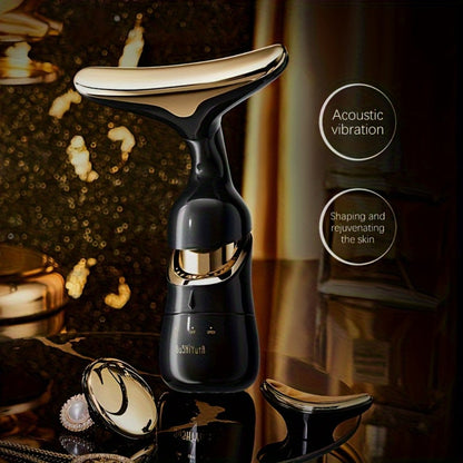 Facial Massager 3-in-1 with Interchangeable Heads for Face Neck Eyes for Home or Salon Spa Use
