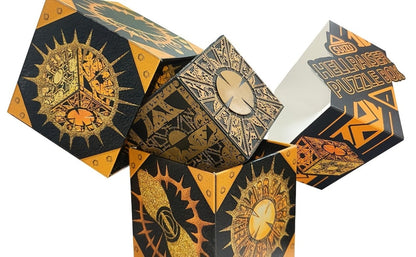 Lament Configuration Puzzle Box Cube, Functional Detachable Deformation Lock Box with Display Base