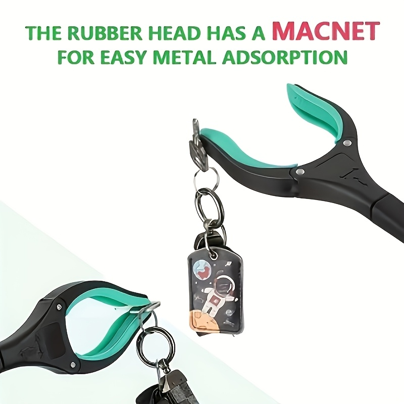 32-Inch Foldable Grabber Reacher with Extendable Arm and Anti-Slip Grip for Home, Office, Garage and Everyday Pickup Tasks
