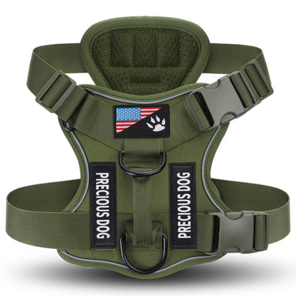 Reflective No-Pull Dog Harness with Patches – Adjustable Soft Mesh Vest Harness for Small, Medium & Large Dogs | S, M, L, XL