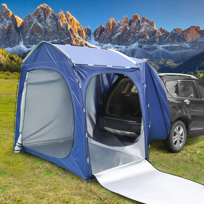 Camping Tent SUV Tailgate Format with Source-Listed 5-Person Capacity, Porch Awning and Four Colors