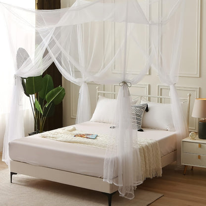 Bed Canopy Mosquito Net – Princess Canopy for Beds with Curtains, Sheer Bed Drapes for Indoor Outdoor Use