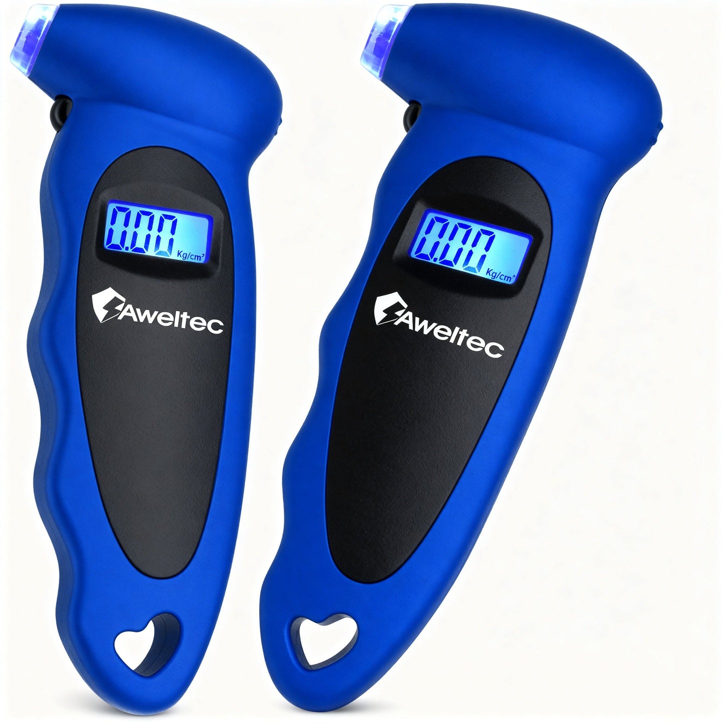 Digital Tire Pressure Gauge 2-Pack 150 PSI – Backlit LCD, 4 Modes PSI/Bar/KPA/Kgf, Non-Slip Grip for Car, Truck, Motorcycle & Bicycle
