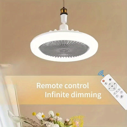Ceiling Fan Light with Remote Control 3-Speed 3-Color Dimmable LED E26 Base 3000-6500K for Entryways, Bedrooms and Living Spaces