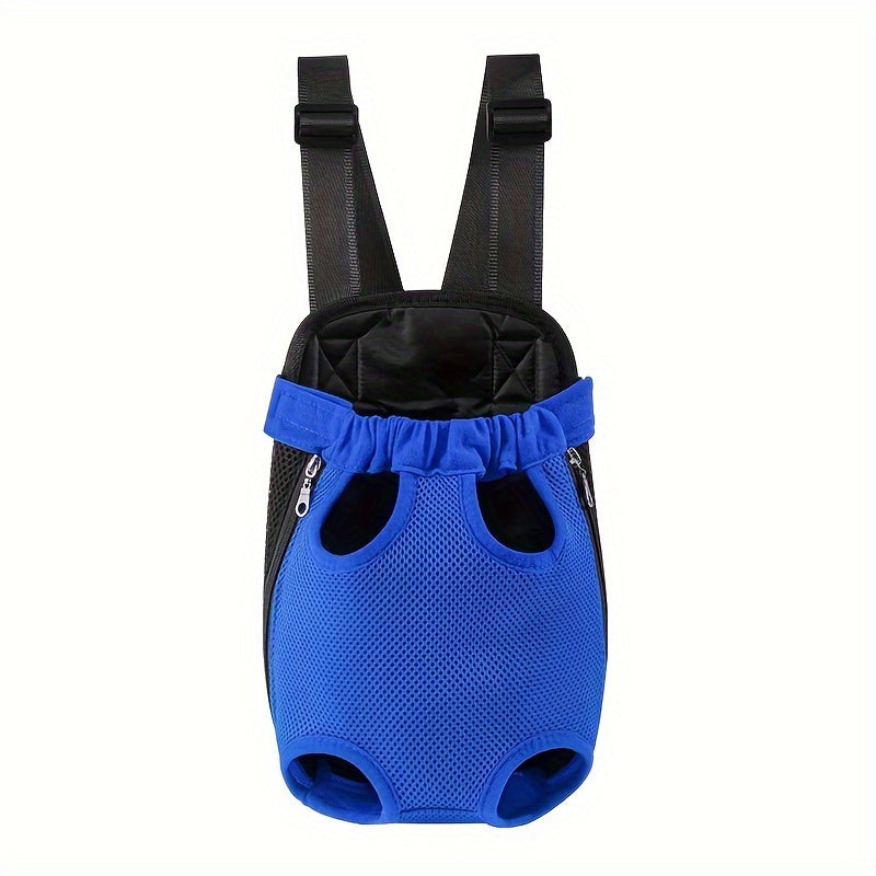 Double Pet Carrier Backpack for Two Cats & Dogs | Breathable Mesh Front Chest Bag for Small Pets, Adjustable Portable Dual Carrier