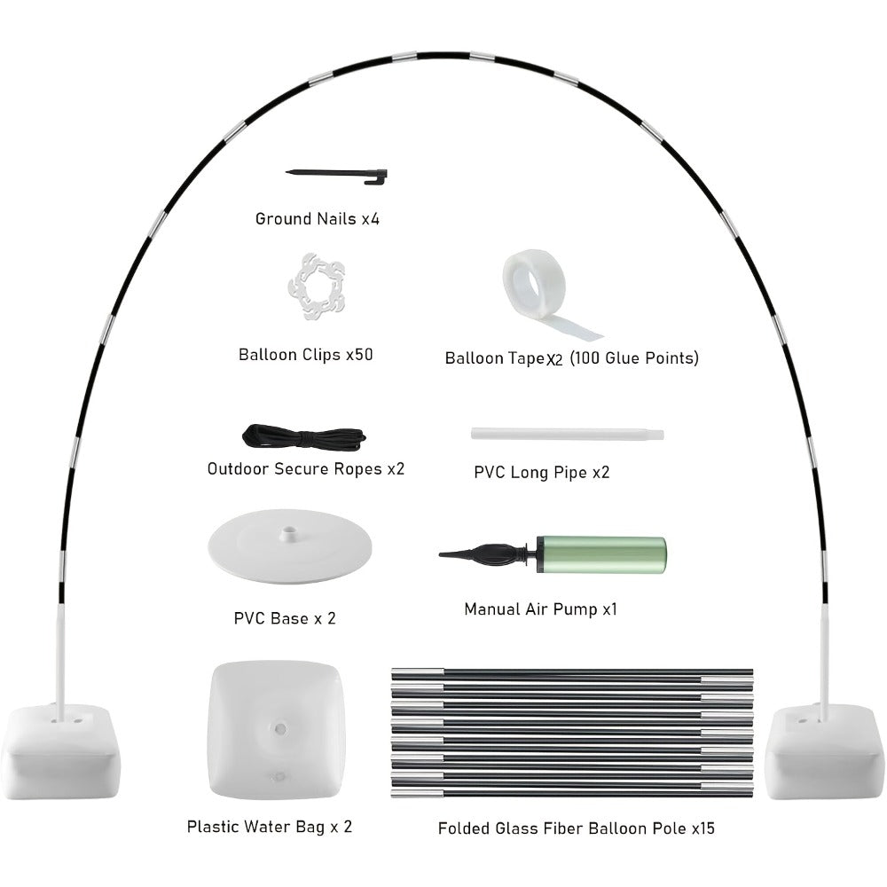 Balloon Arch Kit Stand Set with Water-Fillable Base, Adjustable 9FT Tall 10FT Wide Balloon Column Stand for Wedding Birthday Party Christmas