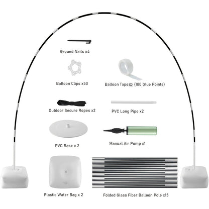 Balloon Arch Kit Stand Set with Water-Fillable Base, Adjustable 9FT Tall 10FT Wide Balloon Column Stand for Wedding Birthday Party Christmas