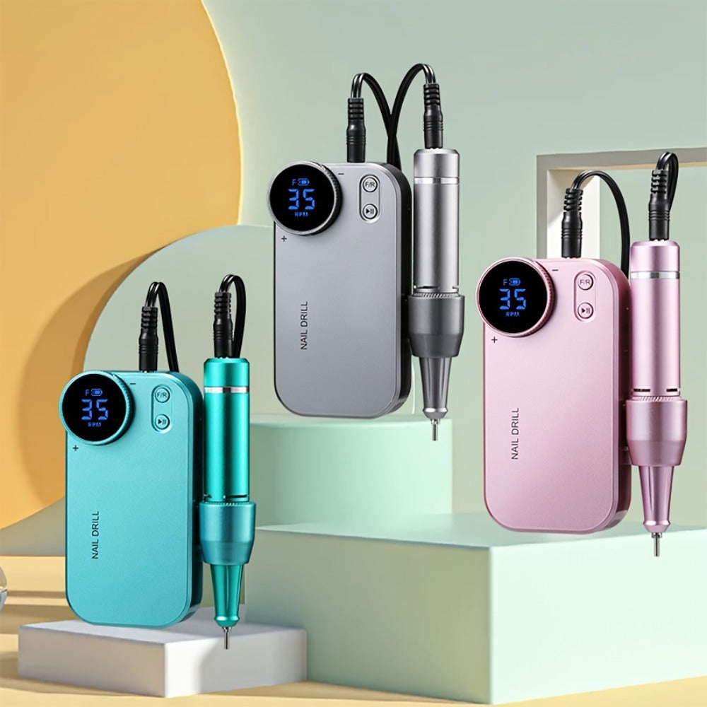 Electric Nail Polisher & Buffer Rechargeable High Power, Professional Manicure Pedicure Machine for Nail