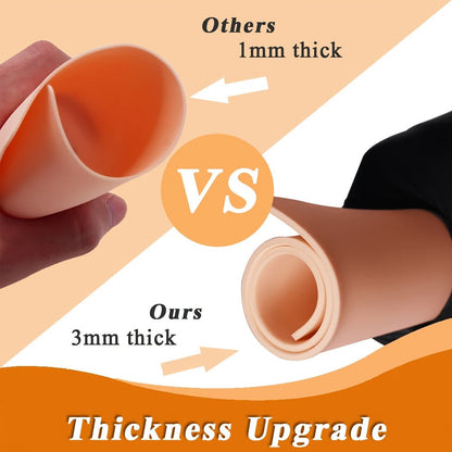 Silicone Tattoo Practice Skin 3mm Thick Double-Sided Fake Skin for Beginners & Professional Artists – Line Work Shading Outlining Eyebrow