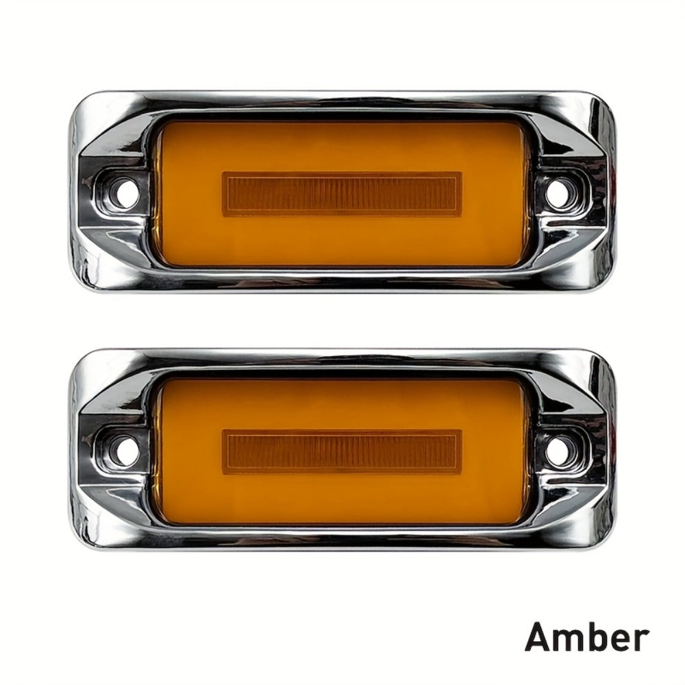 LED Car Side Marker Lights – Strobe Warning Flashing Signal Light for Truck Car Night Driving Safety, High/Low Brightness