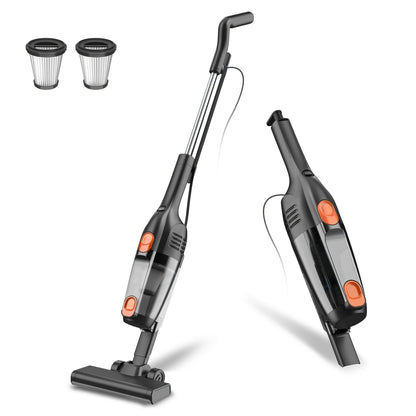 Corded Stick Vacuum Cleaner 20KPa 600W Motor 2-in-1 Bagless Upright Handheld Vacuum 0.8L Dustbin for Hard Floor Pet Hair Carpet Car Stairs