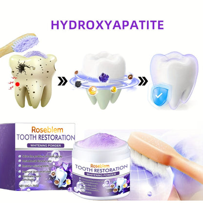 Tooth Mineral Powder with Natural Purple Coating, 2-Pack Remineralizing Tooth Powder for Sensitive Teeth