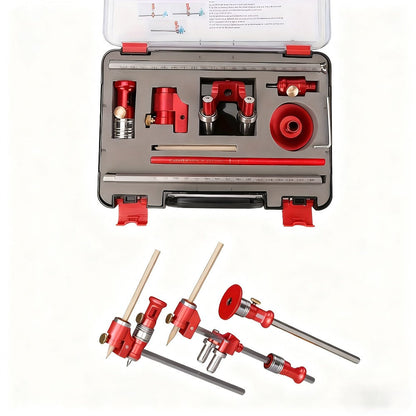 Marking Ruler 3-in-1 Multifunctional Woodworking Layout Tool Metric Imperial Straight Line Parallel Arc Height Marking for DIY Carpentry