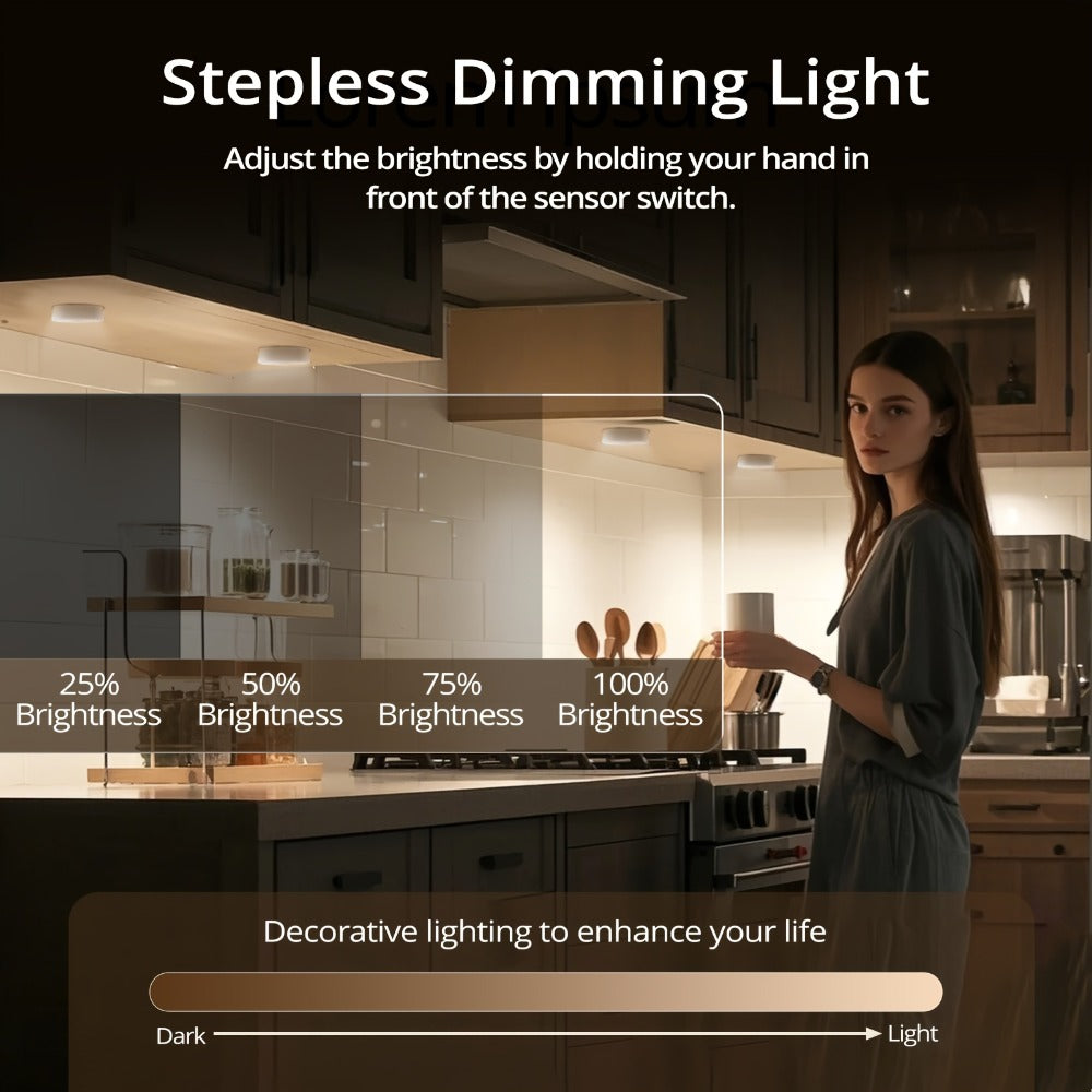 Puck Lights Rechargeable RGB with Charging Station - Motion Sensor Under Cabinet Lighting for Home Cooking, Dining and Outdoor Meals