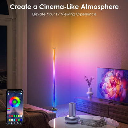 RGB Floor Lamp with Remote Control USB Powered, Color Changing LED Corner Lamp with Adjustable Brightness