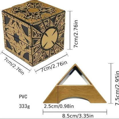 Lament Configuration Puzzle Box Cube, Functional Detachable Deformation Lock Box with Display Base