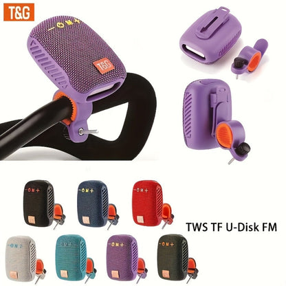 T&G 392 IPX5 Cycling Bluetooth Speaker, Compact Outdoor Wireless Speaker with TWS Stereo, FM Radio