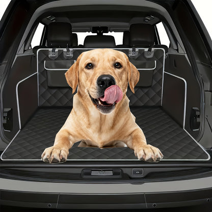 Dog Cargo Liner for SUV Sedan & Van – Waterproof Trunk Mat with Bumper Flap Protector, Non-Slip 600D Oxford, Universal Fit