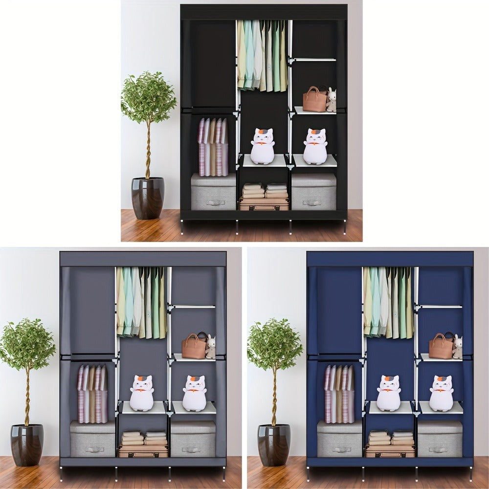Portable Closet Wardrobe Organizer 71" Clothes Rack with Shelves, Freestanding Bedroom Storage Closet System
