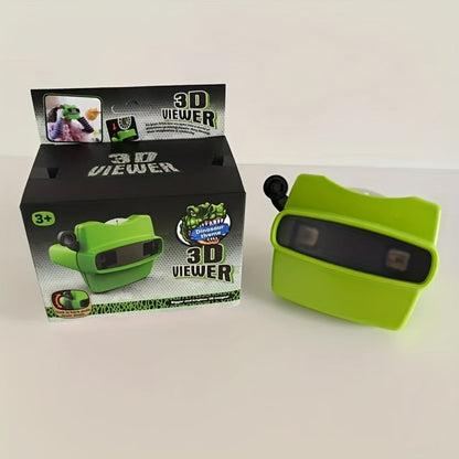 3D Slide Viewer Toy for Kids Ages 3+, Screen-Free Sideshow Projector with Space Ocean Animals Dinosaurs Slides