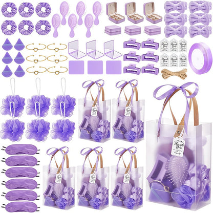 Party Favor Set for Women 74pcs, Wedding & Bridal Shower Gift Pack with Headbands, Bracelets, Jewelry Boxes