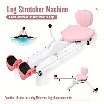 Leg Stretcher Splits Trainer 2-in-1 – 180° Adjustable, 7-Level Foot Support, Backrest & Plank Support, Foldable Ligament Stretcher for Yoga