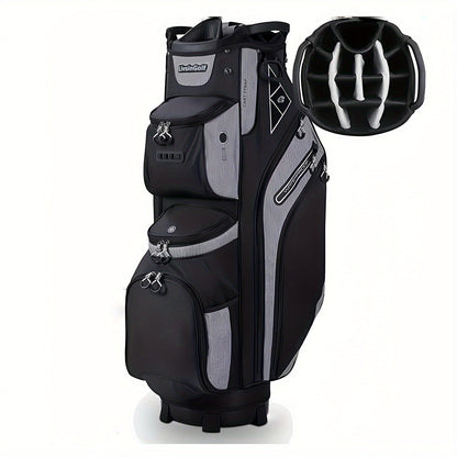 Golf Cart Bag with Full-Length Dividers – Sturdy Spacious Stand Bag with Multiple Pockets for Golf Club Organization, Accessories Storage