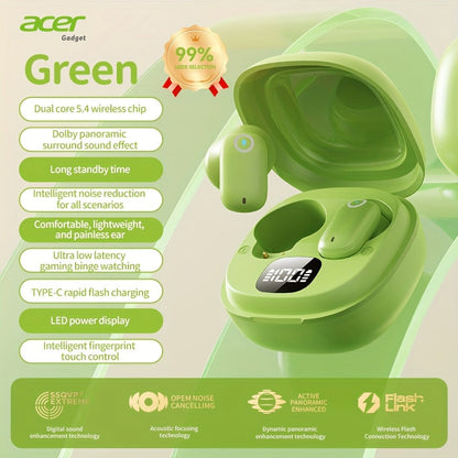 Wireless Earbuds Acer OHR501 Bluetooth 5.4 Semi-In-Ear with Touch Controls, Type-C Case and Eight Colors