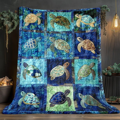 1pc Underwater Turtle Splicing Pattern Blanket- Home Furnishings Bedding Throw for Sofa Bed for Sofas, Beds and Everyday Home Comfort