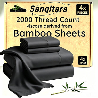 Cooling Fitted Sheet Bamboo Blend Ultra-Soft Deep Pocket Bed Sheet for Hot Sleepers Twin Full Queen King Size Machine Washable Breathable