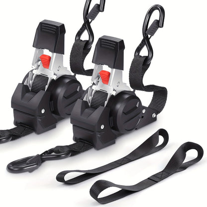 Retractable Ratchet Straps with Extension Strap for Entryways, Bedrooms and Living Spaces, with Listed Configuration