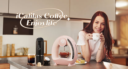 Single Serve Coffee Maker 2-in-1 K-Cup Compatible and Coffee Grounds - Mini Drip Coffee for Entryways, Bedrooms and Living Spaces