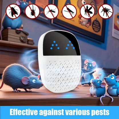 Dual-Mode Ultrasonic Pest Control Device 4-Pack with Plug-In Power and Compact Indoor Wall-Outlet Design