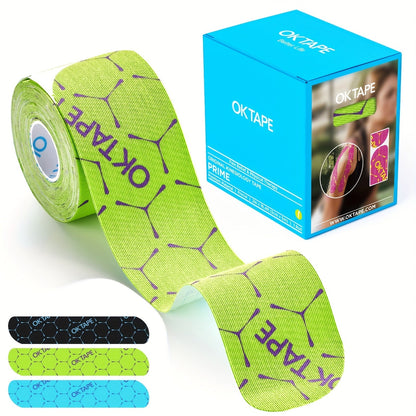 Kinesiology Tape 20 Precut Strips Green – Elastic Athletic Muscle Support Tape, Waterproof Performance K Tape for Sports, Running