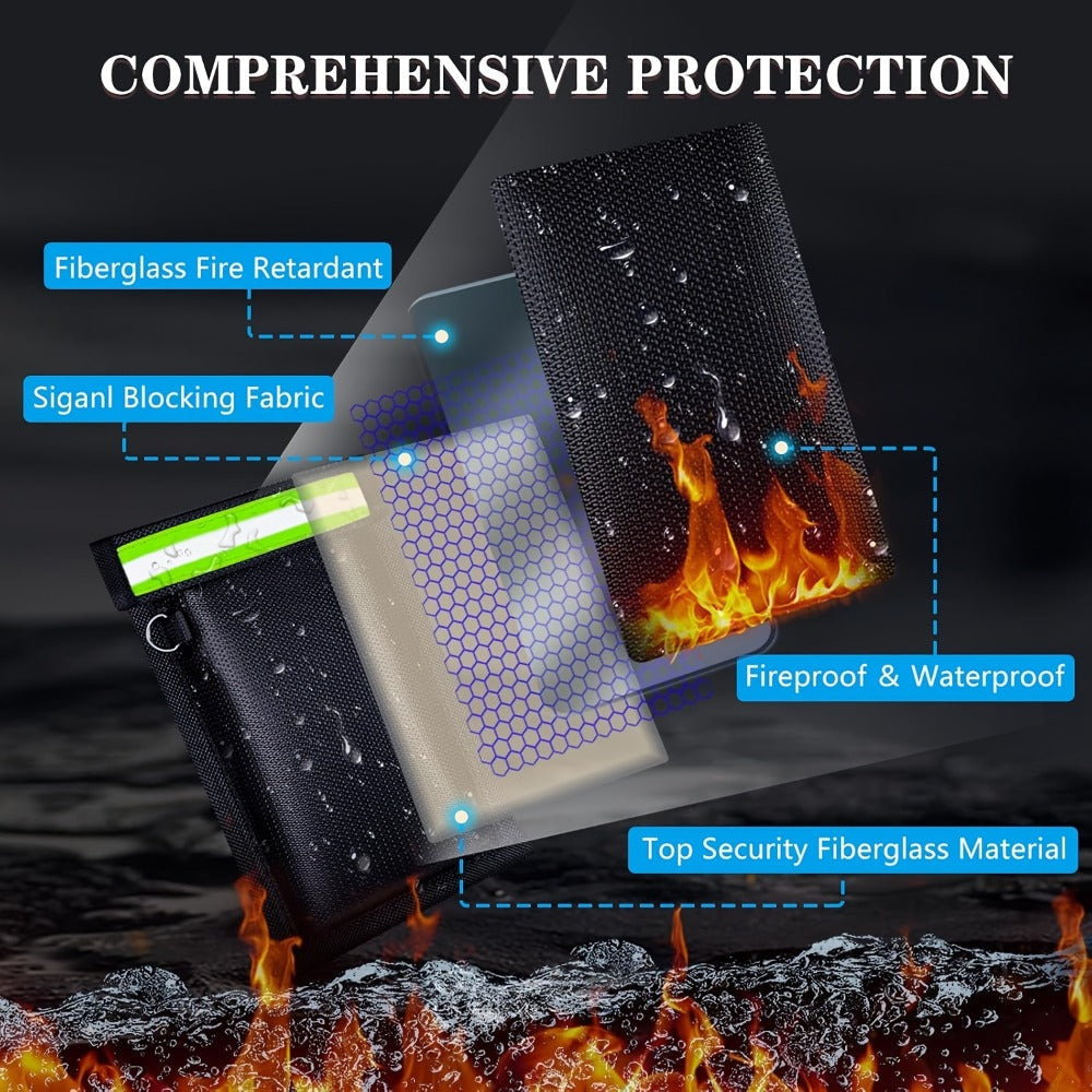 Faraday Bag Signal Blocking Pouch with Reflective Strips, EMP Protection Anti-Tracking Anti-Theft Sleeve for Laptop