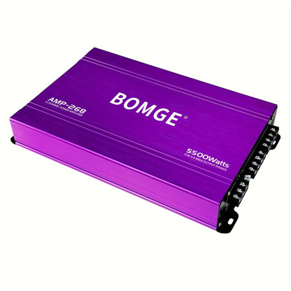 BOMGE 4-Channel Car Amplifier 2500W Max Power for Subwoofers & Speakers Full Range Class AB Vehicle Audio Amp AMP-228 AMP-268-A AMP-268-C